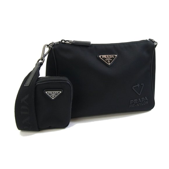 PRADA Black Leather Saffiano Shoulder Bag - Picture 1 of 9